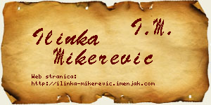 Ilinka Mikerević vizit kartica
